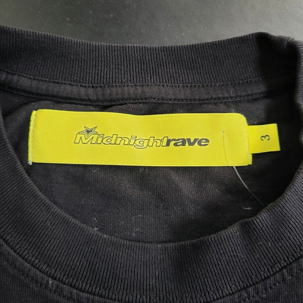 Midnight Rave 'I Fell In Love At Midnight Rave' Black Tee Shirt Mens Sz L / 3 - Picture 9 of 9